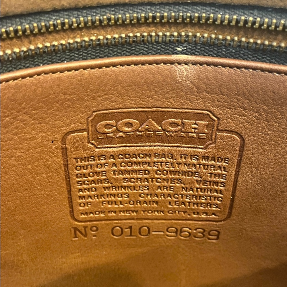 Vintage NYC 1980’sCoach Brown Leather Crossbody Riding Bag original papers & tag - Picture 7 of 16